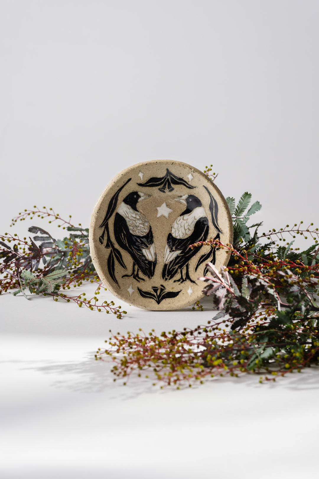 magpie marriage trinket dish